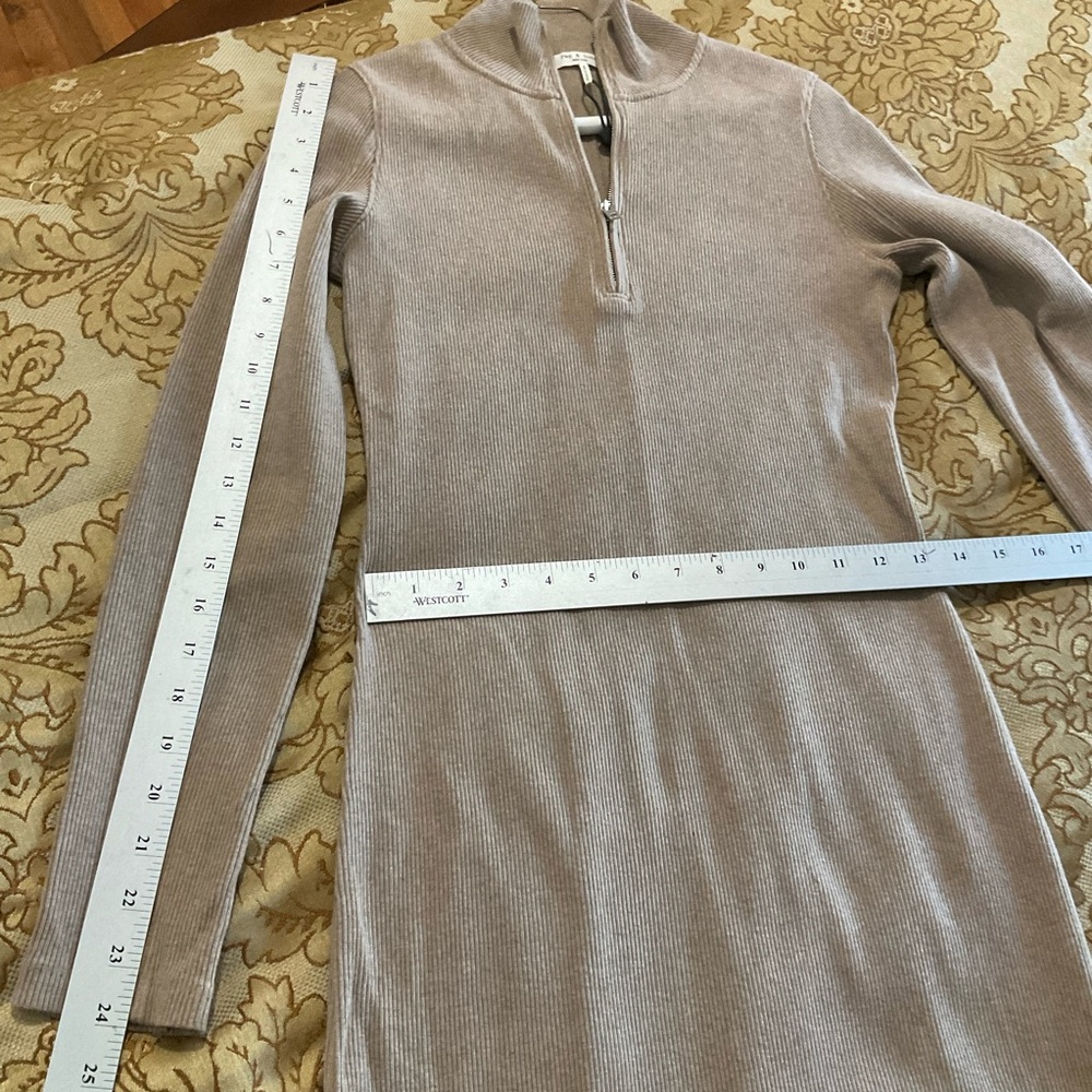 NWOT $275 Rag & Bone Laila Zip Dress In Camel Heather Size: S - Picture 13 of 14